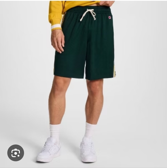 Champion Other - Champion Men's University Taped Mesh Shorts ~ Pine Grove green.